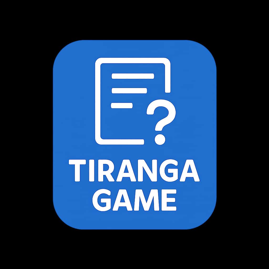 Icon representing guidelines for Tiranga Game usage.