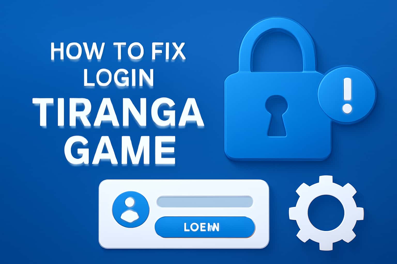 An illustrative scene focused on fixing login issues for Tiranga Game.