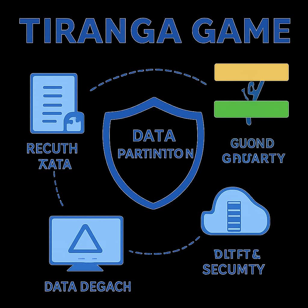 An educational diagram on data protection for the Tiranga Game.