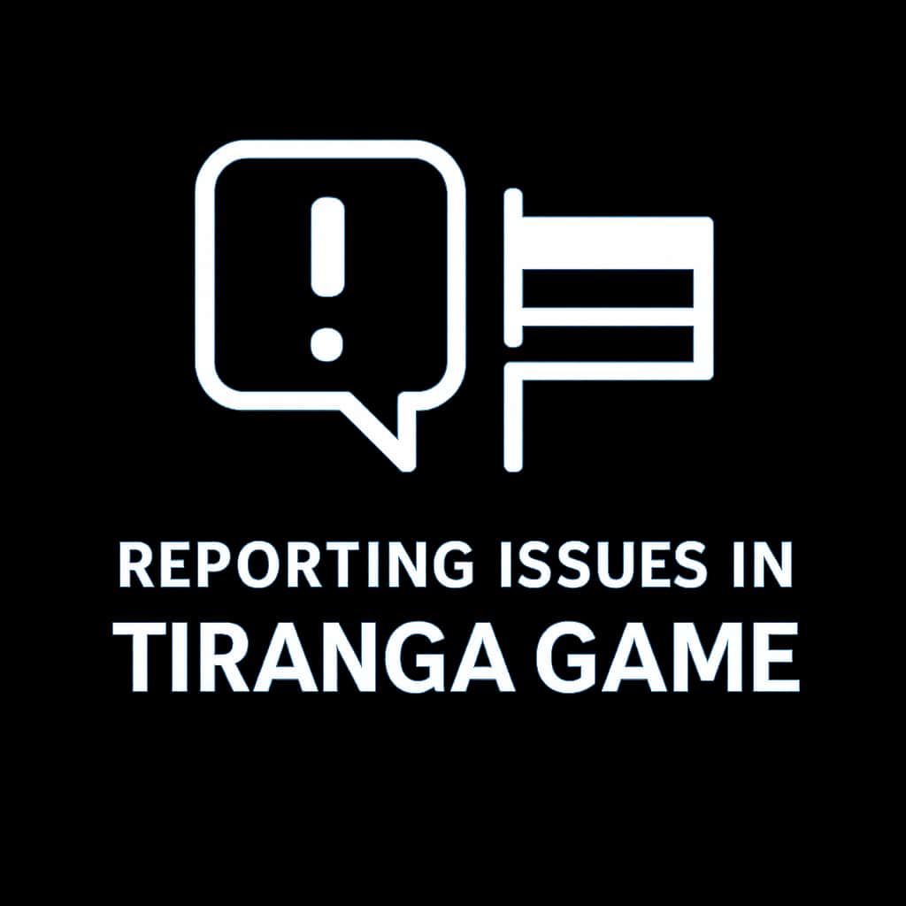 Icon representing reporting issues in Tiranga Game.