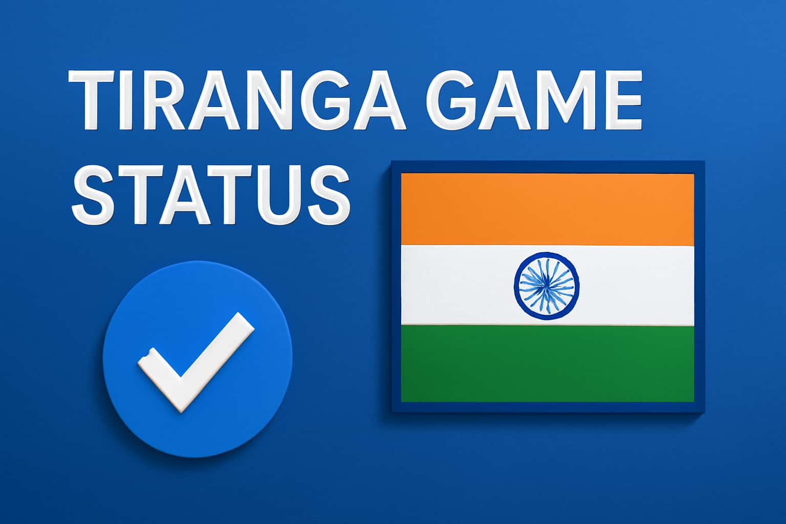 Visual representation of Tiranga Game Status with pertinent information displayed.