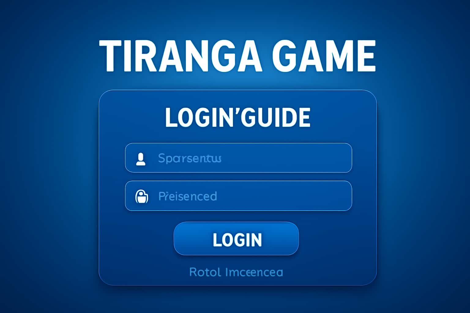 Informational scene depicting the Tiranga Game Login Guide.