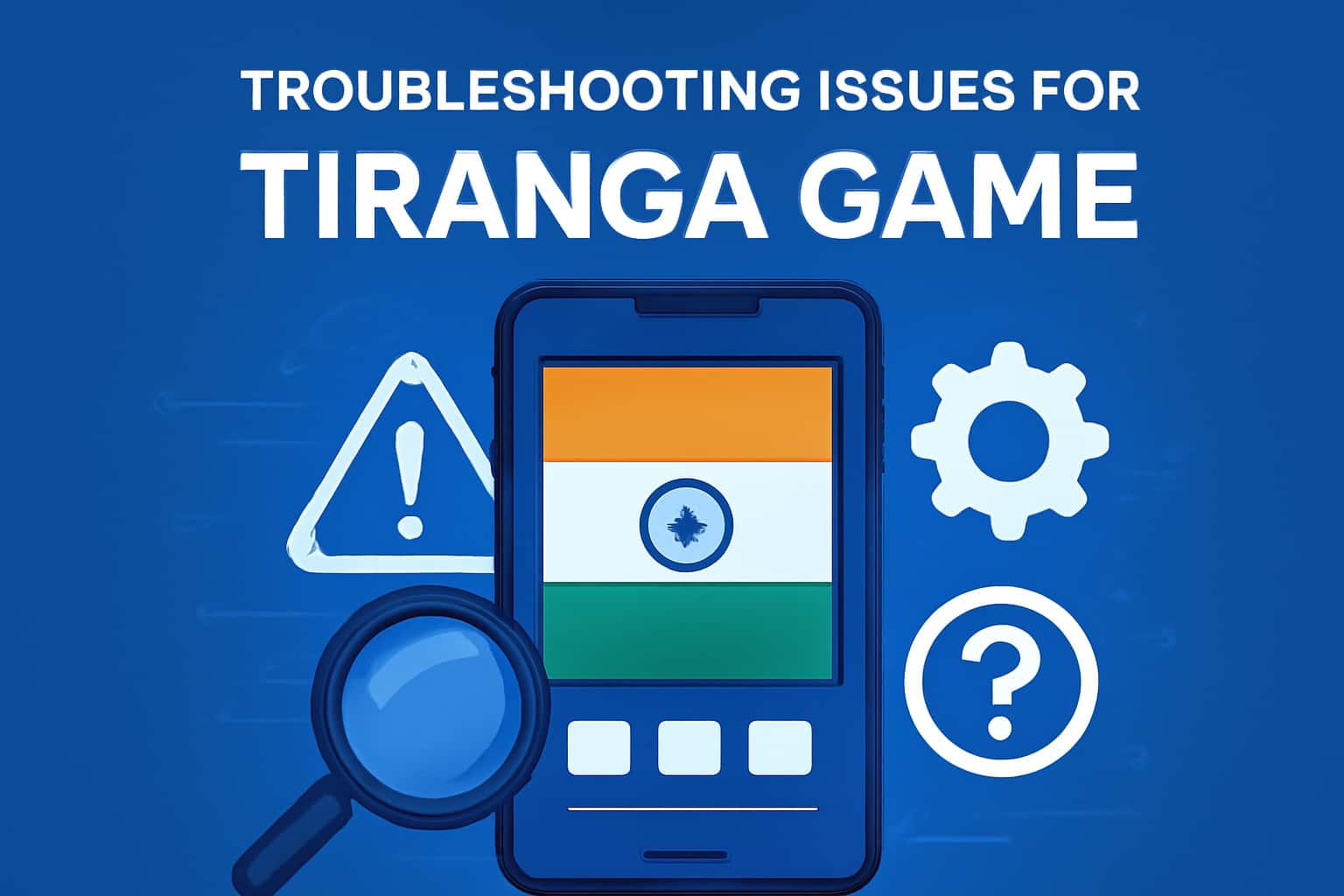 An informative scene featuring the text Tiranga Game, symbolizing troubleshooting support.