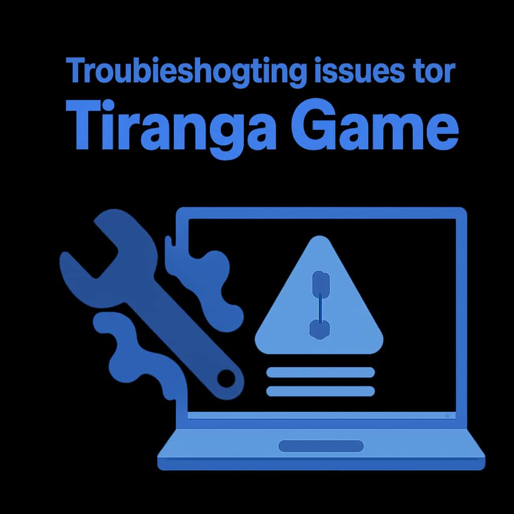 An educational diagram illustrating troubleshooting steps for Tiranga Game.