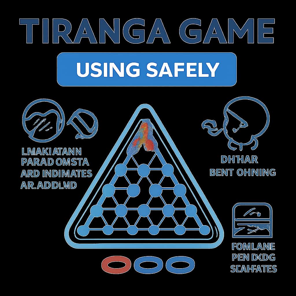 An educational diagram about safe practices in Tiranga Game.